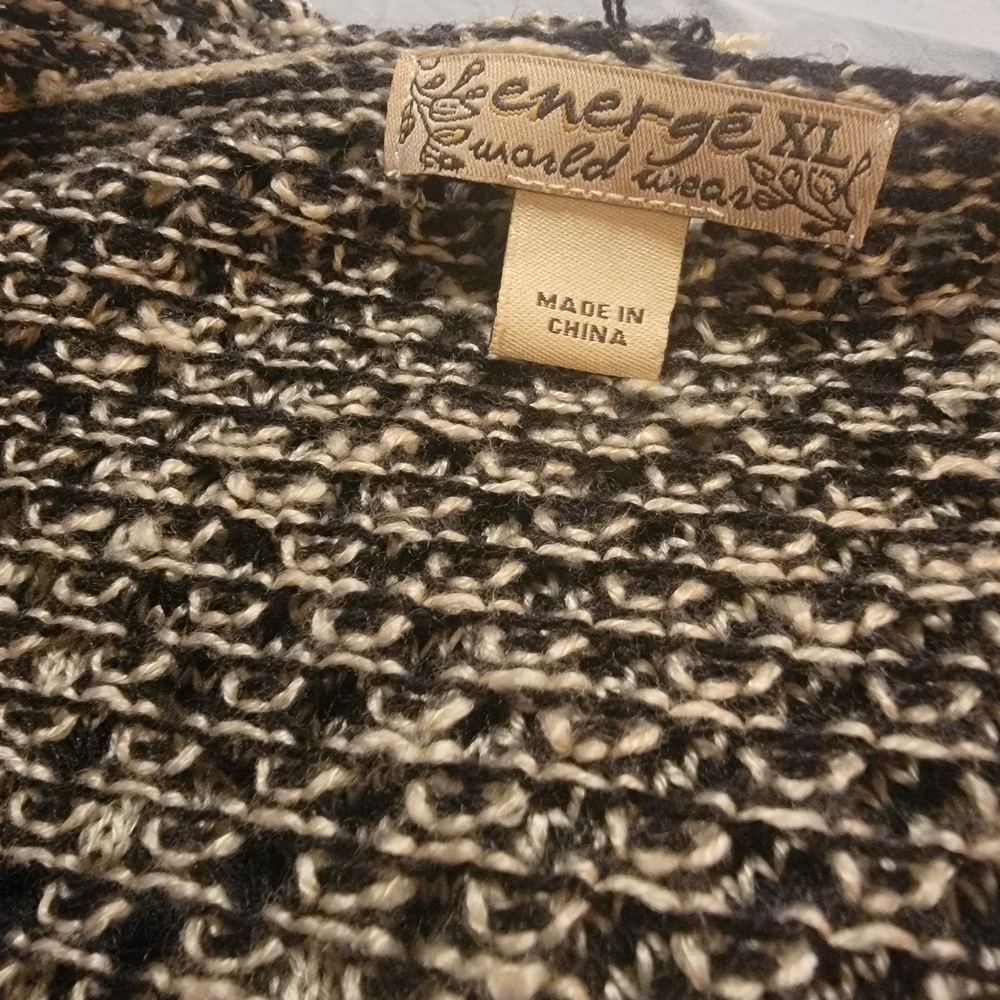 Energy World Wear XL Bohemian Patterned Sweater Cardigan - Picture 4 of 5